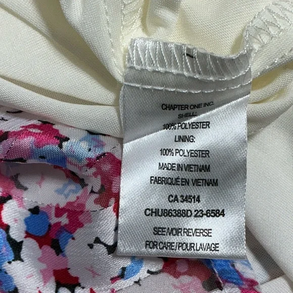 C by One Blouse Flutter Sleeve Summer Top Boho Semitransparent Lined Plus 2X - Picture 6 of 16